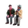 Lemax Chatting with Old Friends Figurines, Set of 2, Polyresin, Earthy Tones, Model 72507