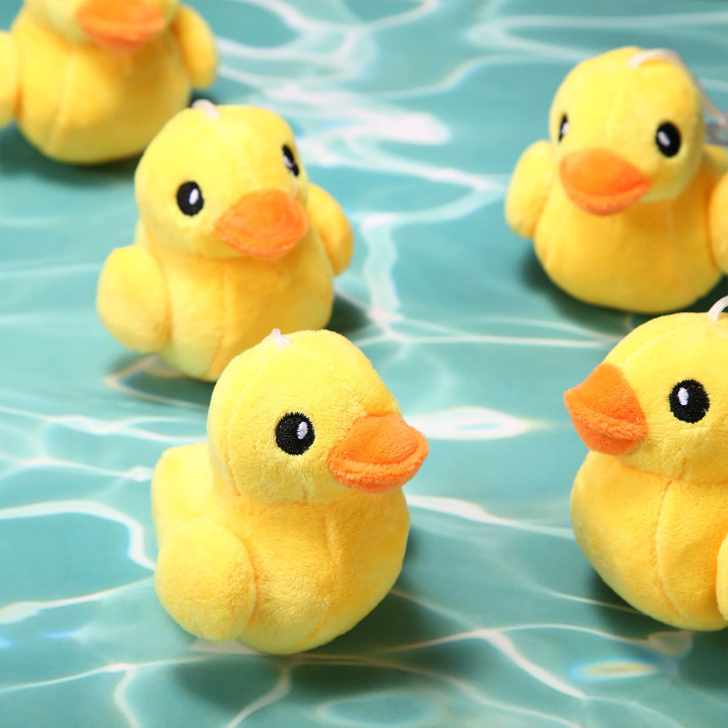 Skylety 12 Pieces Stuffed Duck Plush Yellow Stuffed Animal 4 Inches Plush Soft Toy Small Duck Playset For Boys And Girls Room So
