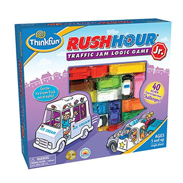 Thinkfun Rush Hour Junior - Classic Traffic Jam Logic Game | Stem Toy For Kids | Engaging Puzzles For Ages 5 And Up | Junior Edition Of The International