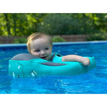 VQ-Ant Baby Pool Float - Non-Inflatable, Improved Design, Canopy, Medium Size, GreenC, Pearl Foam, Model 1