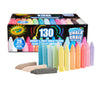 Crayola Washable Chalk Collection, 130 Anti-Roll Chalk Sticks, Bulk Sidewalk Chalk, Outdoor Chalk for Kids, Outdoor Toys for Kid