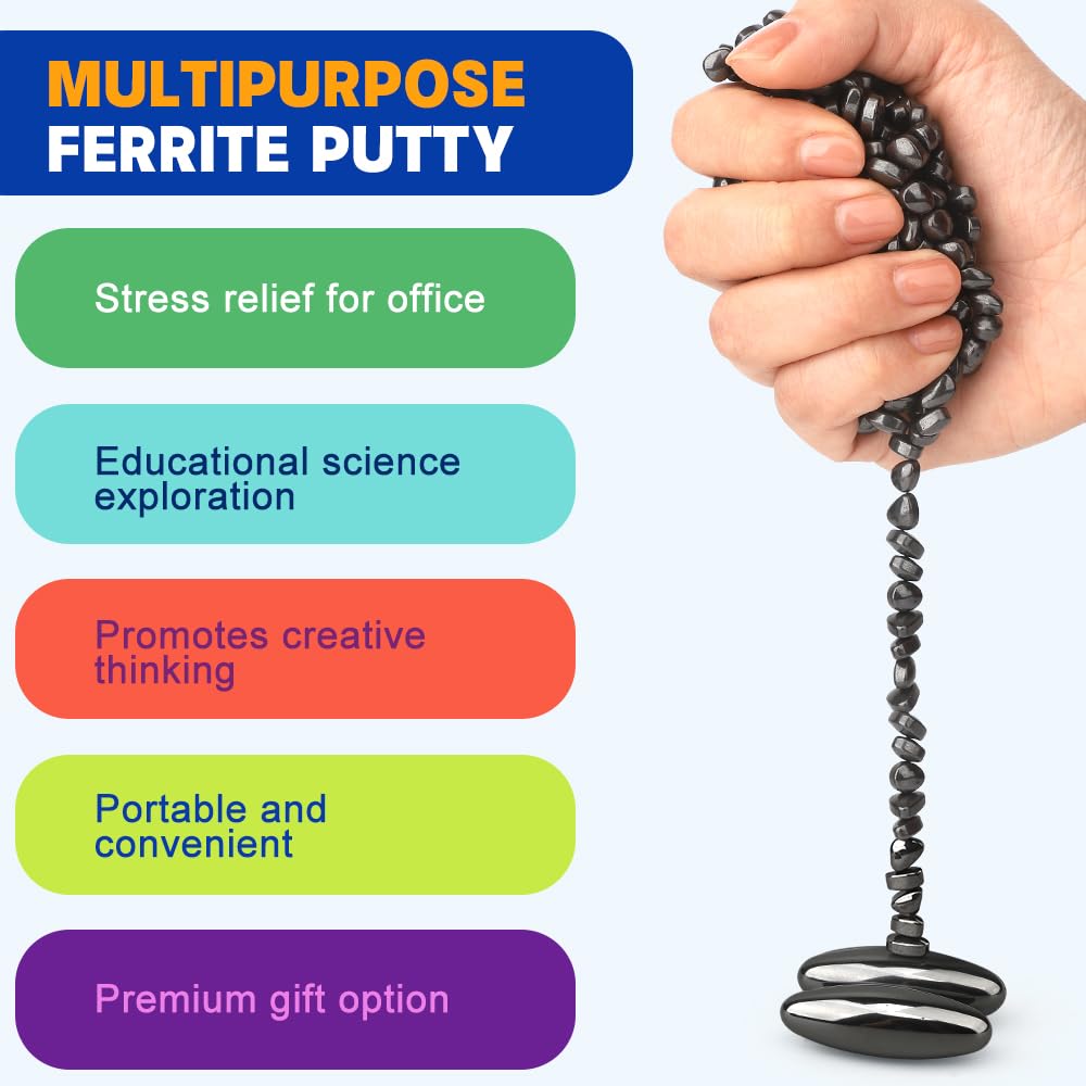 Cool Fidget Magnet Ferrite Putty, Slime Putty Party Favors, Magnetic Stones Eggs With Rattle Fidget Magnets Snake Eggs, Edc Desk Toy, Slime Putty & Science Kit Gift