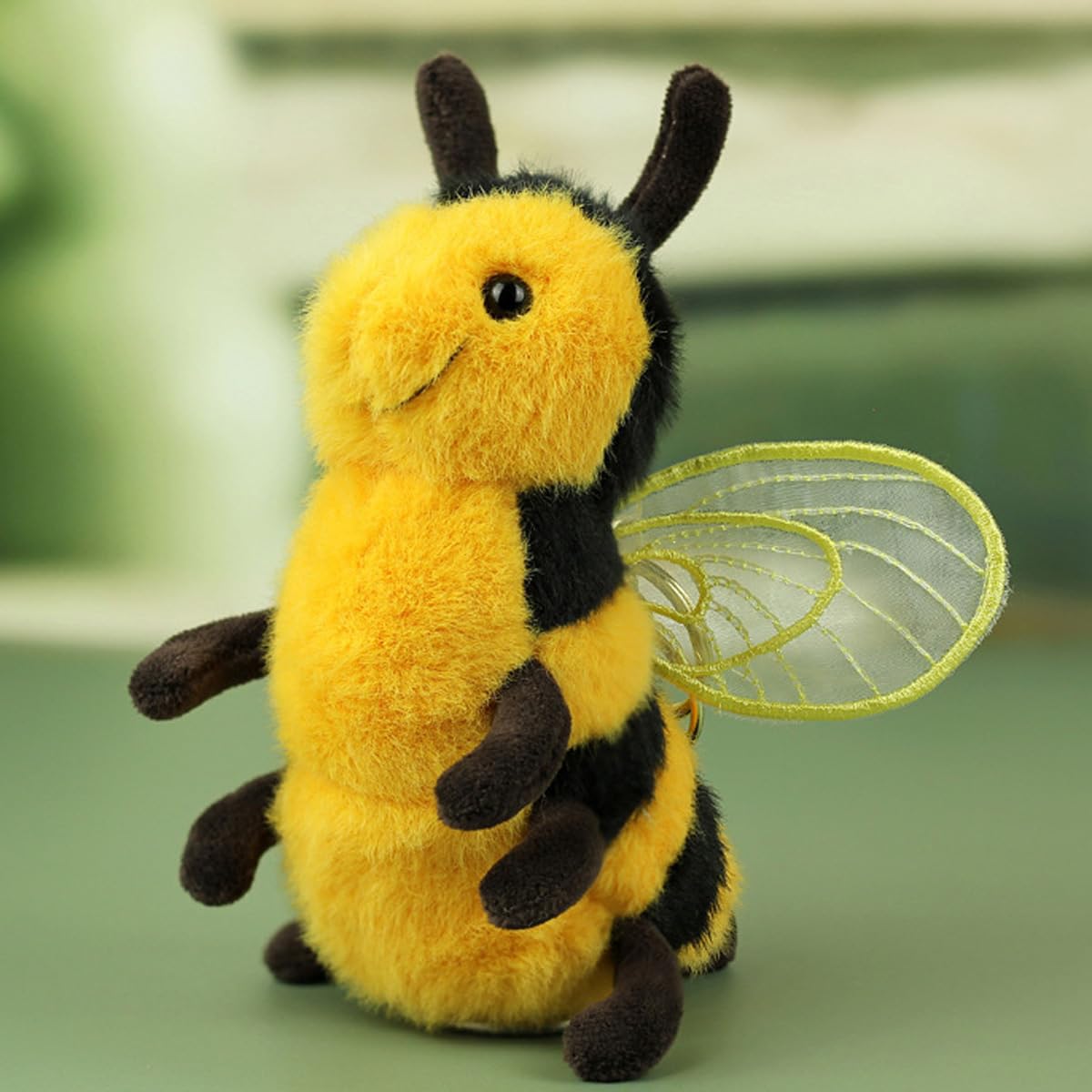 2Pcs Cute Big Soft Plush Realistic Honey Bee Stuffed Animals Toy Doll, 6'' Bumblebee Plushie Toys Best Birthday Christmas Annive
