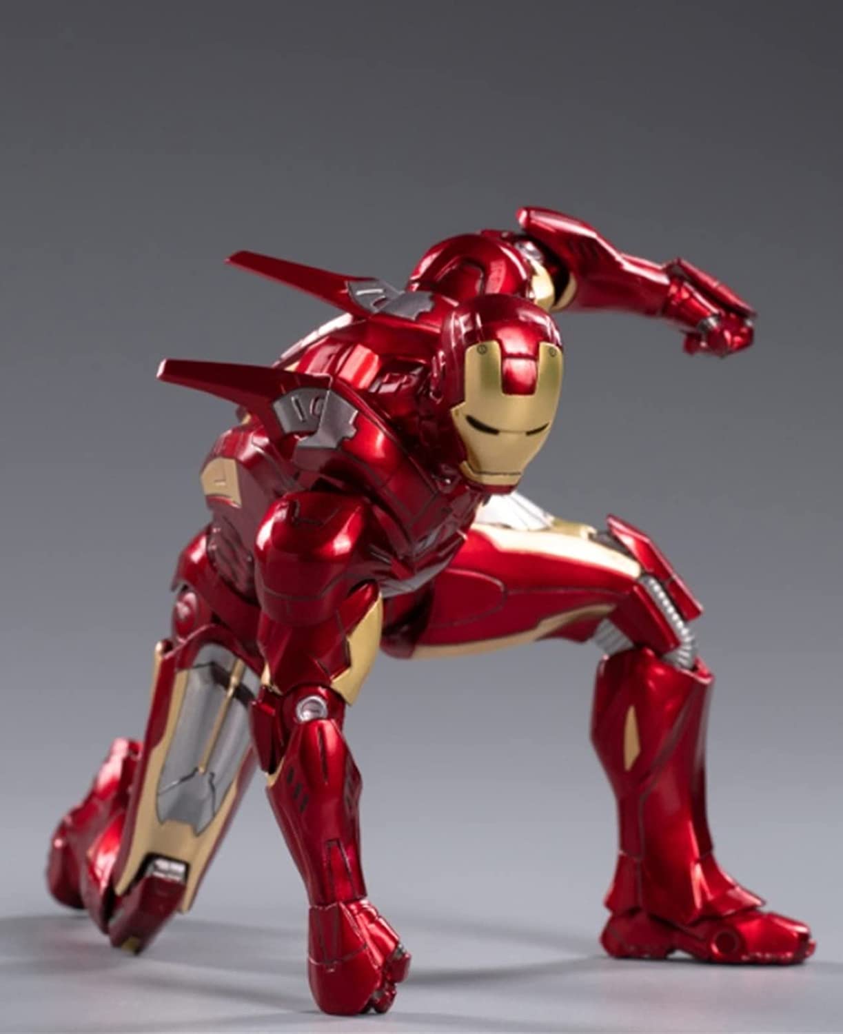 Uxouyic Ir?nman Movie Series - Collectible Ir?nman Action Figure Metal Painting 20 Joints Movable Model Toys (7 Inches) (Mark 7)