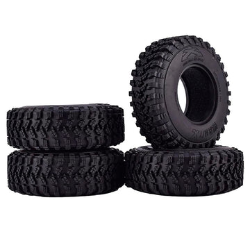Wonfast 4Pcs Rc Crawler 105Mm Rubber Tires 1.9 Inch Wheels Tyres Set For 1:10 Rc Rock Crawler Car For Axial Scx10 D90 Rc4Wd Tf2