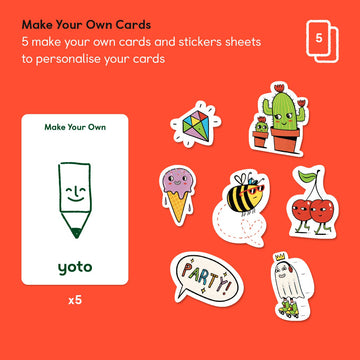 Yoto Make Your Own Cards - 5 Blank Audio Cards For Use With Player & Mini All-In-1 Audio Device, Record & Play Stories Music Rad