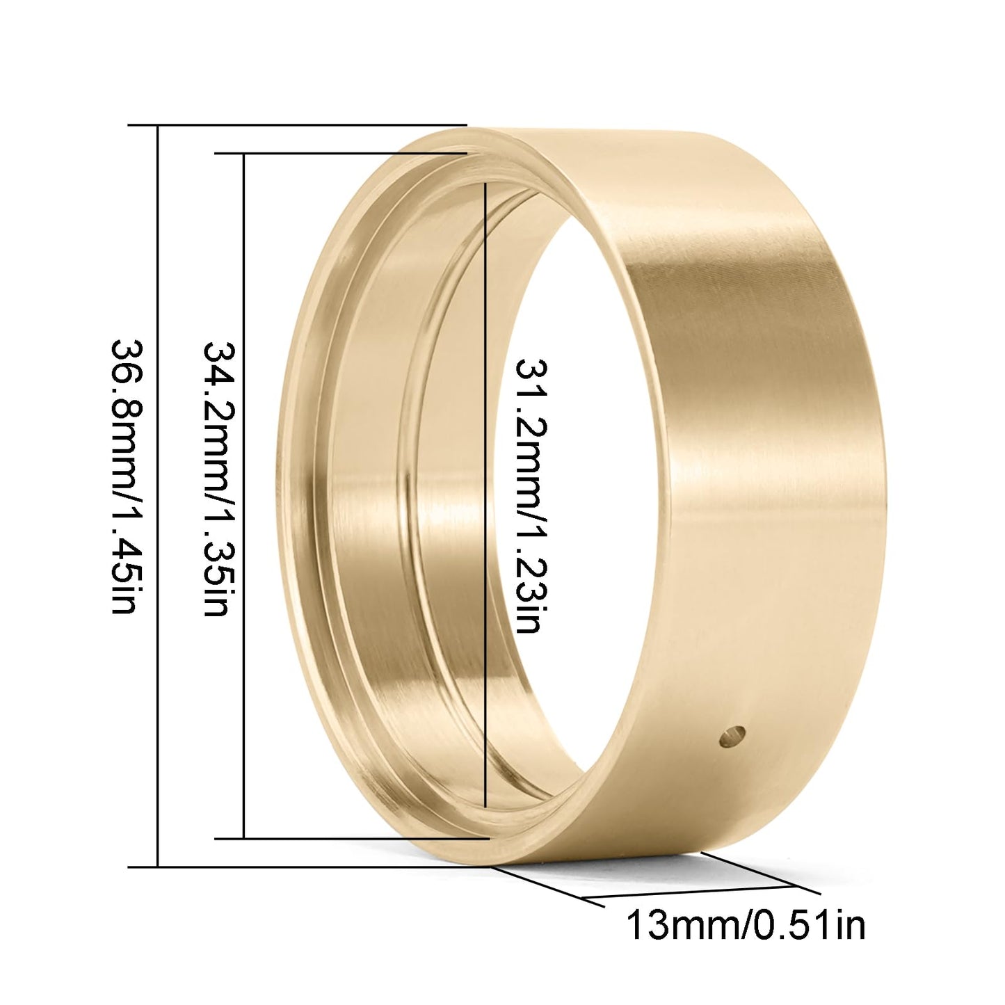 INJORA Brass Inner Beadlock Rings - 27g/pc 1.3'' Wheel Weights Fit for 1/24 1/18 RC Crawler Upgrade