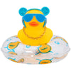 wonuu Car Duck Rubber Duck Car Ornaments Duck Car Dashboard Decorations with Cute Headband Swim Ring Necklace Sunglasses B-Blue O Bunny Headband-Transparent