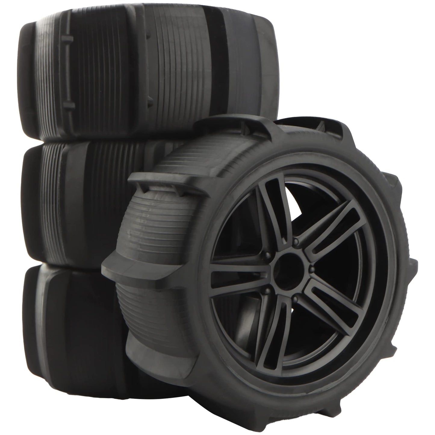 GDOOL 1:10 1:12 Paddles Buggy Tires Hex 12mm Wheels for Snow Sand 1:10 1:12 9125 9155 9156 124009 X-07 F-10 YC400 2995RC Car(4 P
