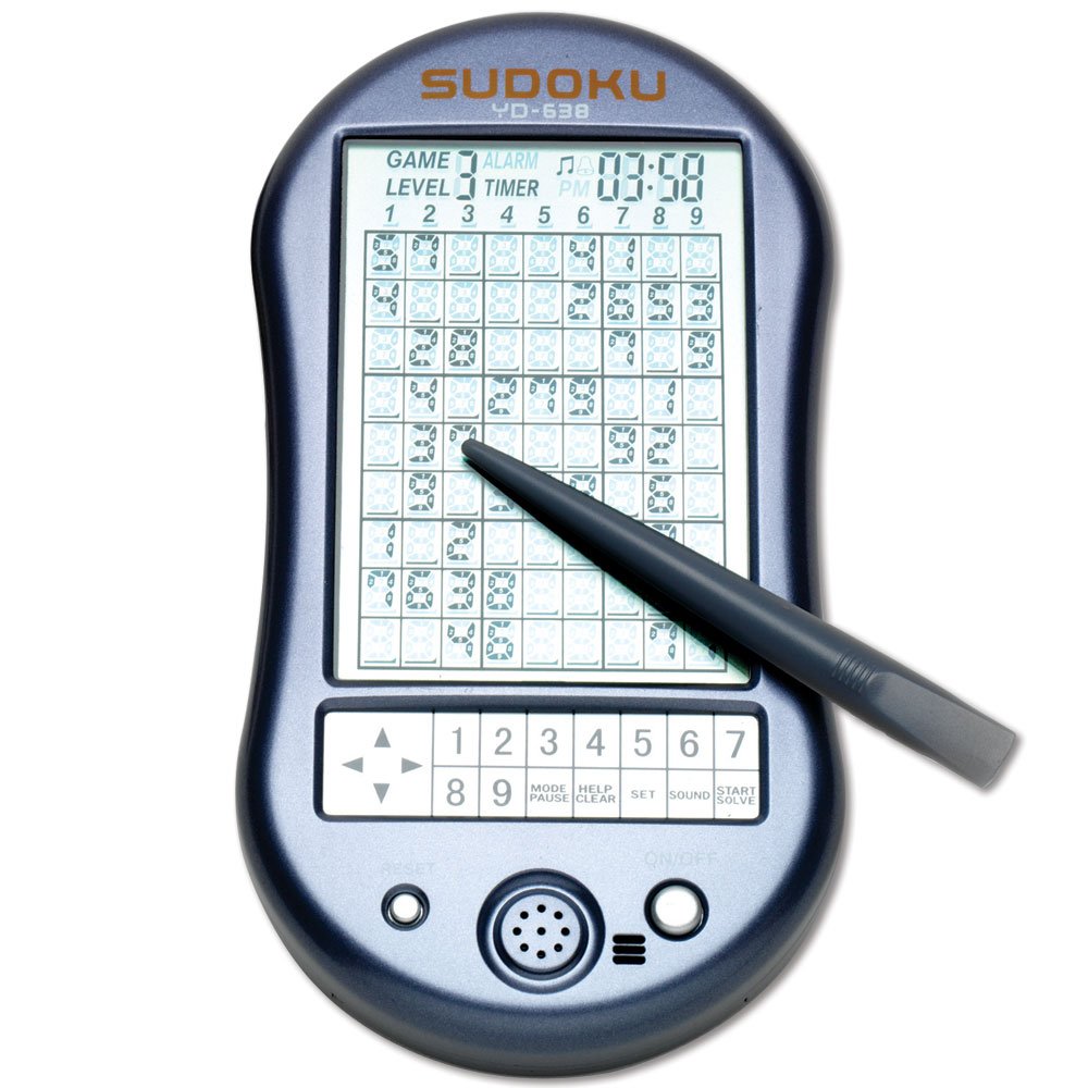 Bits And Pieces - Deluxe Sudoku Handheld Game - Electronic Pocket Size Sudoku Game, Led Screen, Great Gift - Measures 2-3/4' Wide X 4-3/4' Long X 3/4' Deep