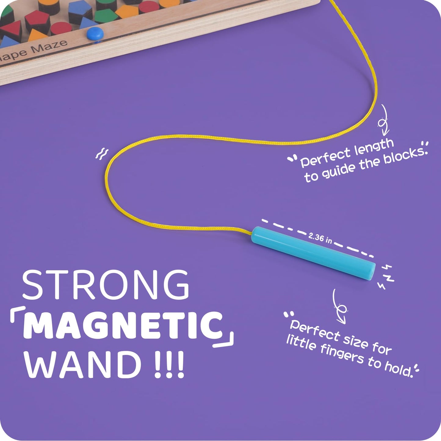 Likee Strong Magnetic Maze, Montessori Toys For 1 2 3 Years Old Boy Girl, Wodden Puzzle Develop Fine Motor Skills, Kids On Road Trip Travel Airplane Activity, 1-5 Preschool Learning Shape & Color
