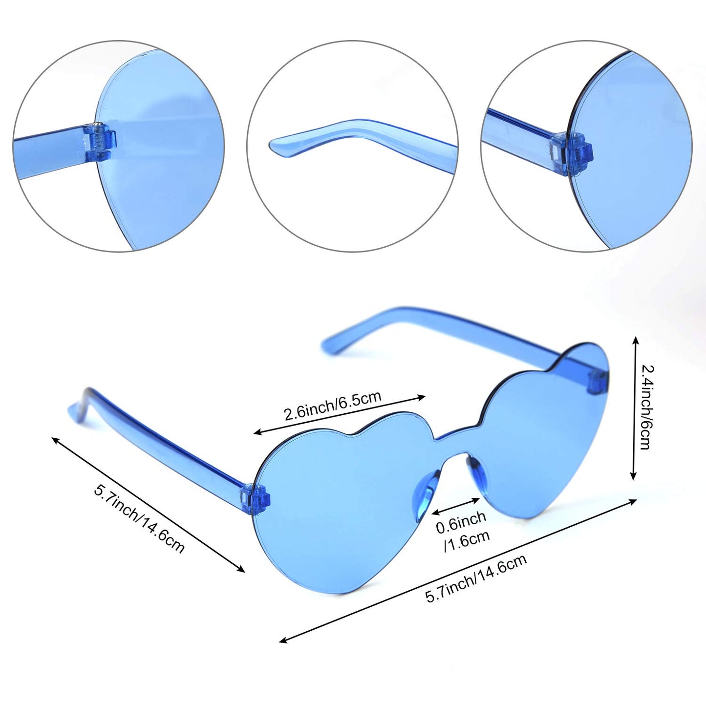Kuuqa 14Pieces Party Wigs & Sunglass Set,Neon Short Bob Wig Sunglass Pack Costume Colorful Cosplay Wig Daily Party Hairpieces Fo
