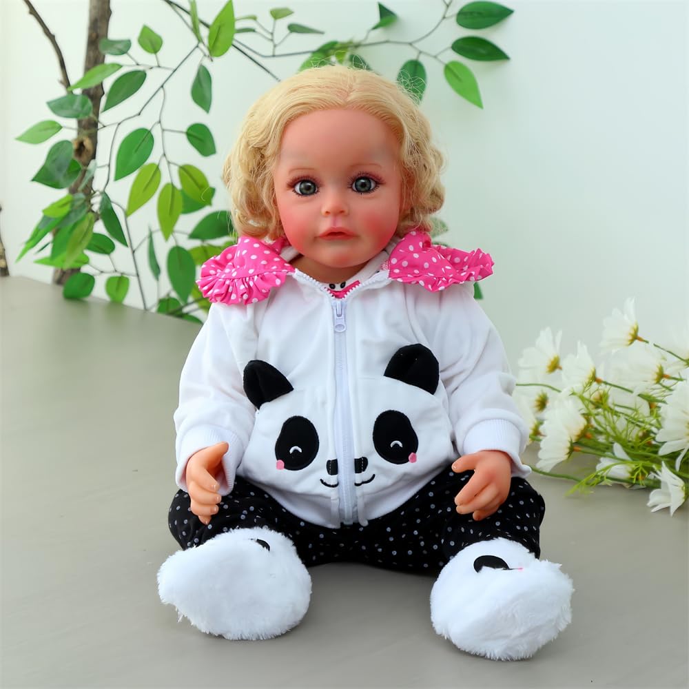 Reborn Baby Dolls Clothes 20 Inch Outfit Accessories For 17-22 Inch Newborn Baby Doll Girl?Panda 4Pcs Set ?