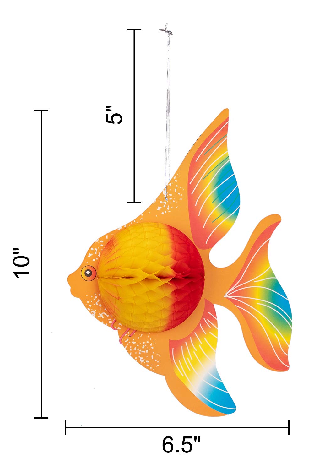 90shine 12PCS Tropical Fish Party Decorations Supplies- Under-The-sea/Mermaid/Luau/Hawaiian/Kids Birthday Table Centerpiece