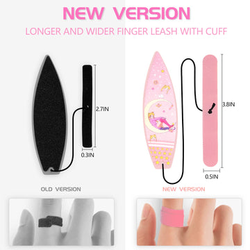 LA KEN DU Finger Surfboard for Car Ride, 2PCS Mini Surfboard for Kids-Wind Surfboard Fingerboard for Car Window (Yellow & Pink w