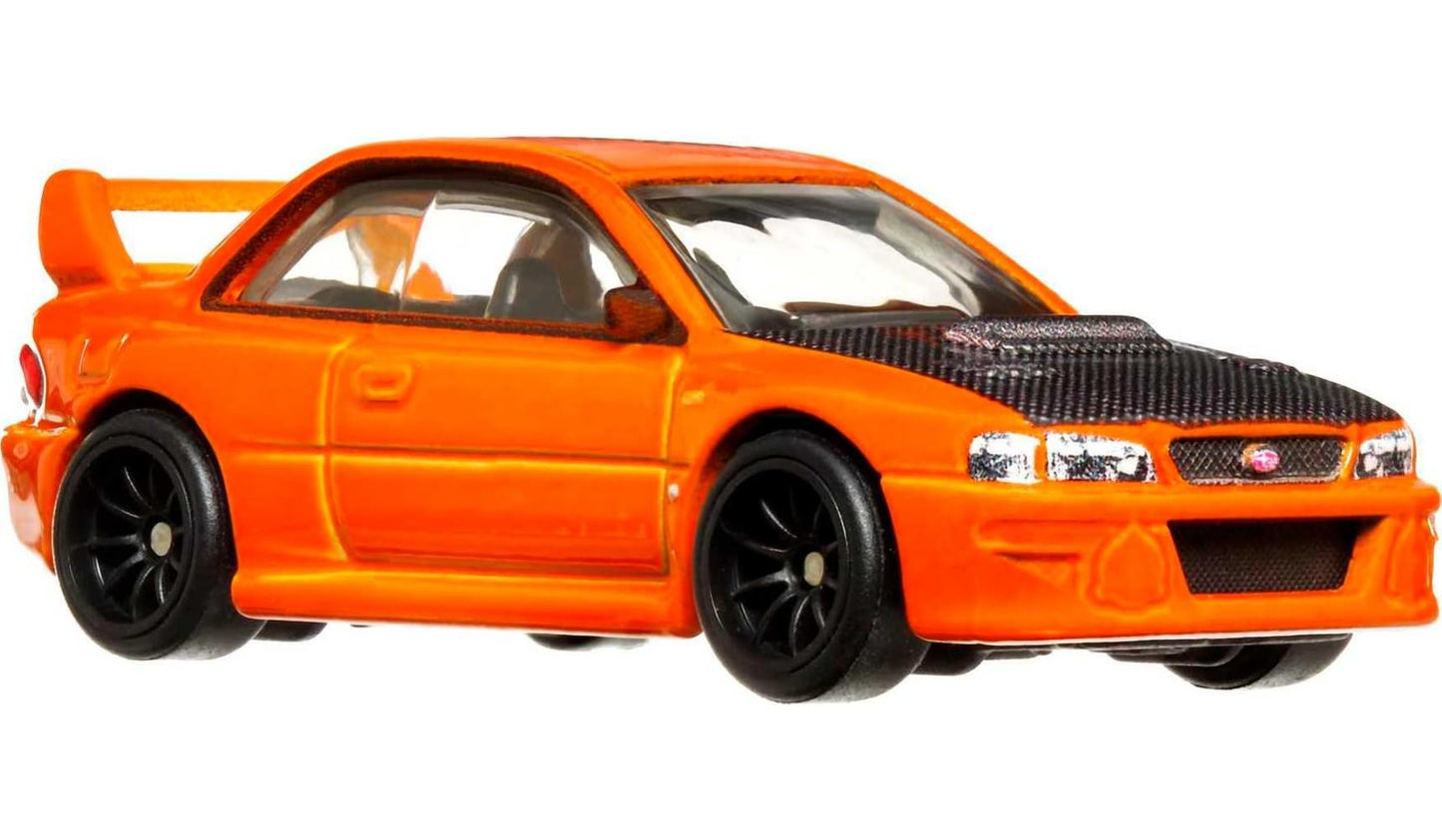 1998 Subaru Impreza 22B-Sti Version Orange Metallic With Carbon Hood ''Ronin Run'' Series Diecast Model Car By Hot Wheels