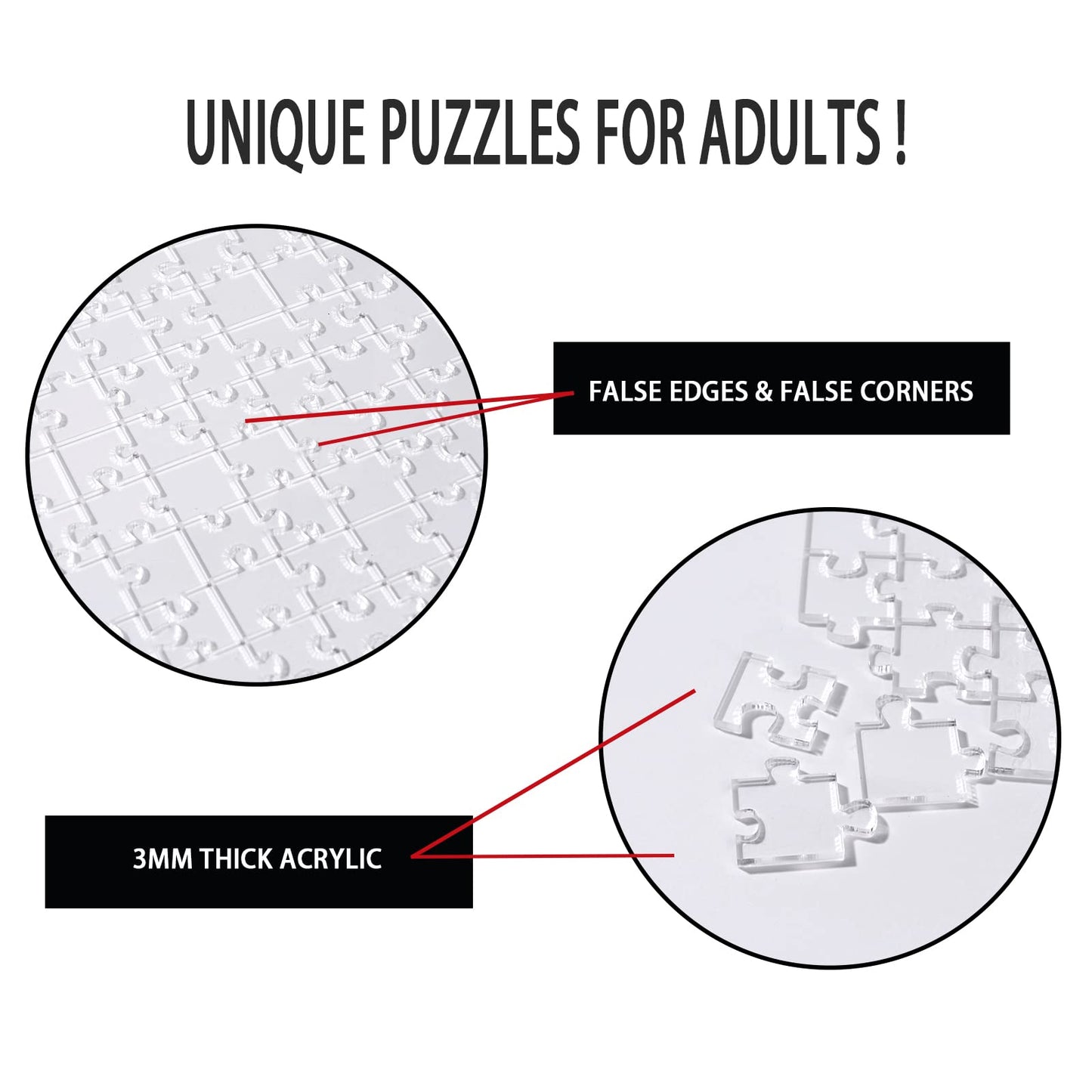 ZZYFGH Clear Hard Puzzle Jigsaw - 240 Piece Challenge, Difficult Game for Adults & Children, Perfect for Family Fun and Brain Training