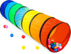 NUBUNI Kids Play Tunnel Tent for Toddlers Colorful Pop Up Crawl Tunnel Toy for Baby or Pet Collapsible Gift for Boy and Girl Play Tunnel Indoor and Outdoor Game Rainbow
