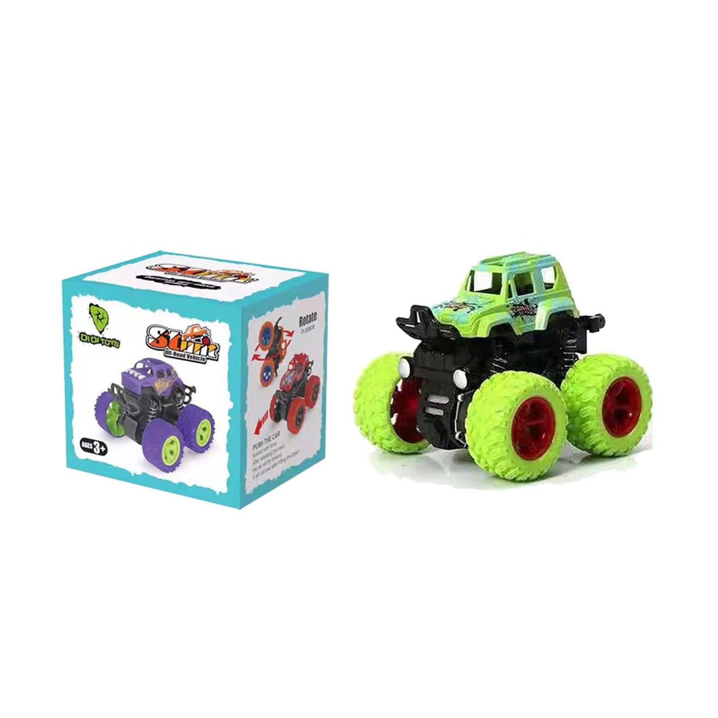 Ahycs Monster Truck Toys, Friction Powered Monster Trucks For Boys, Push And Go Vehicles Toy For Kids, Inertia Vehicle, Stunt On