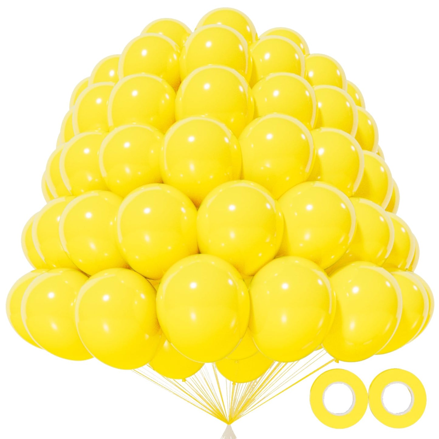 Kawkalsh 200Pcs 5 Inch Yellow Balloons, Small Mini Latex Balloons For Party Birthday Baby Shower Anniversary Festival Arch Garla