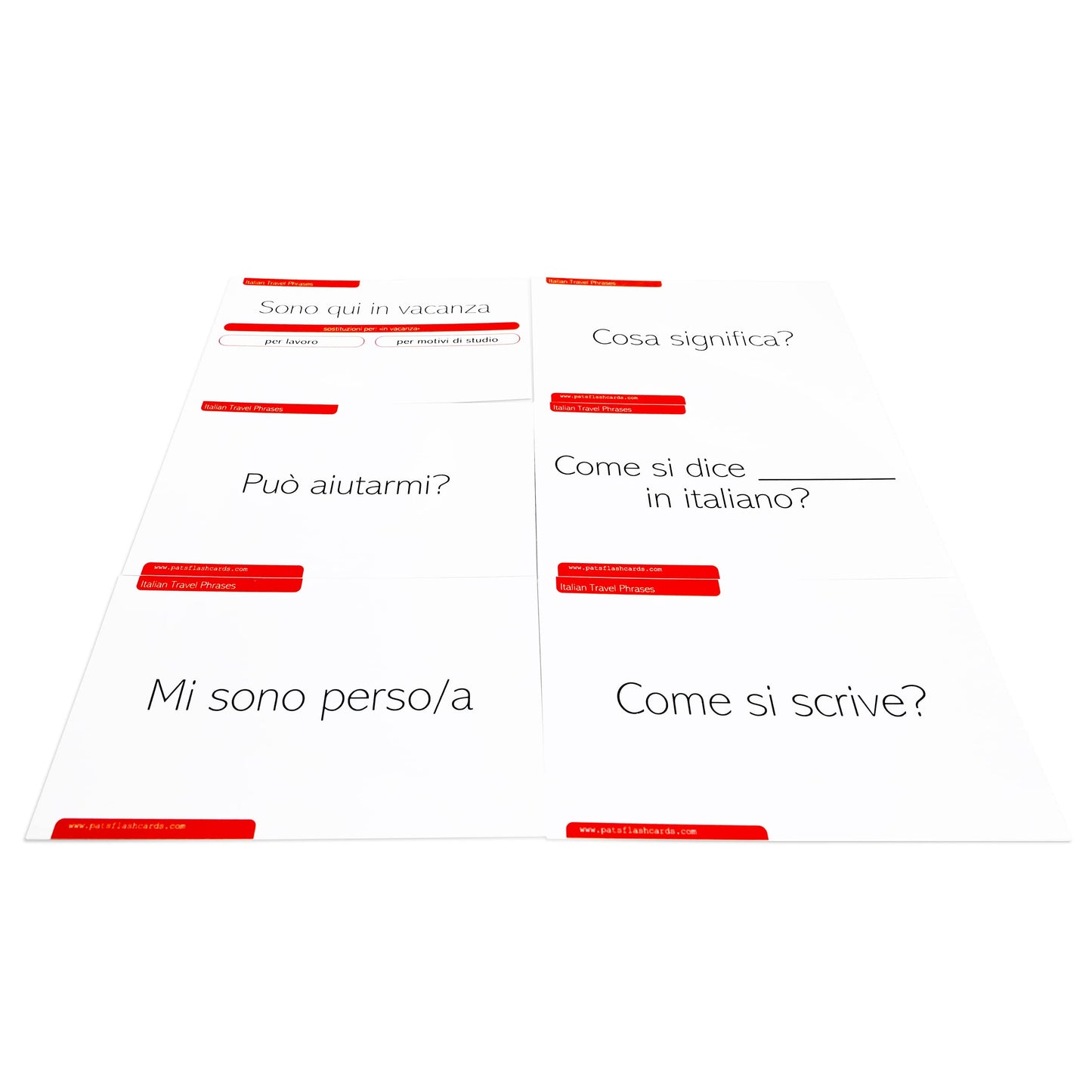 Pat'S Flash Cards 50 Italian Travel Phrases Flash Cards With Conversation Variations