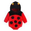 Licupiee Infant Boy Girl Halloween Animal Costume Newborn Baby Flannel Hooded Rompers Fall Winter Long Sleeve Fleece Bodysuit (S