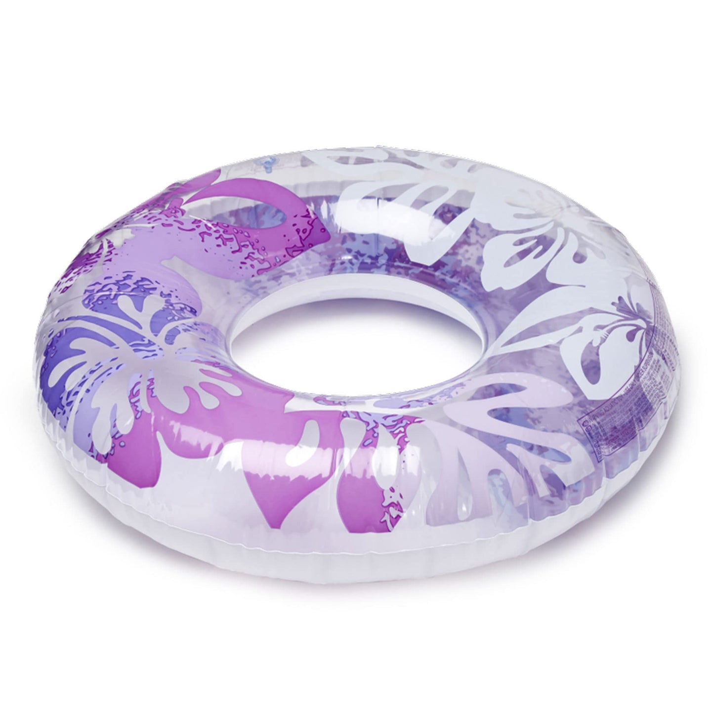 Intex 59251Ep Clear Tropical Inflatable Tube: Floral Graphic Design - 36'' Diameter - 132Lb Weight Capacity - One Tube - Color M