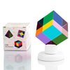 ZhuoChiMall CMY Color Cube with Rotating Stand 2.0 inch (50 mm) Acrylic Prism CmyCube with Base Office Desk Decoration Toys Science and Education Gift for Kids Silent Fidget Toys for mature-themed