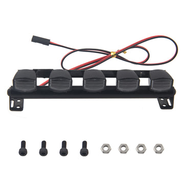 HIRCQOO RC LED Light Bar Roof LED Lamp Body Shell Roof Light Compatible with Traxxas TRX-4 Axial SCX10 II 90046 RC4WD D90 D110 1