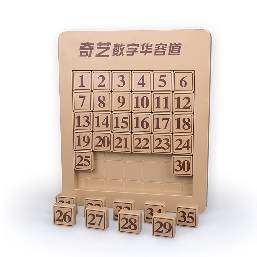 Liangcuber Qy Toys 6X6 Klotski Puzzle Magnetic Sliding Number Puzzle Abs Brain Teasers Toy Tangram Jigsaw Intelligence (35-Digit