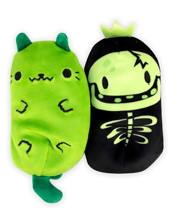 Cats Vs Pickles - Scary Collection #2 - Catzilla, Count Catula, Coder Cat, & Skully - 4-Pack - 4' Cute Cuddly Collectible Bean Plush Toy - Are You Team Cat Or Team Pickle? Collect Them All!