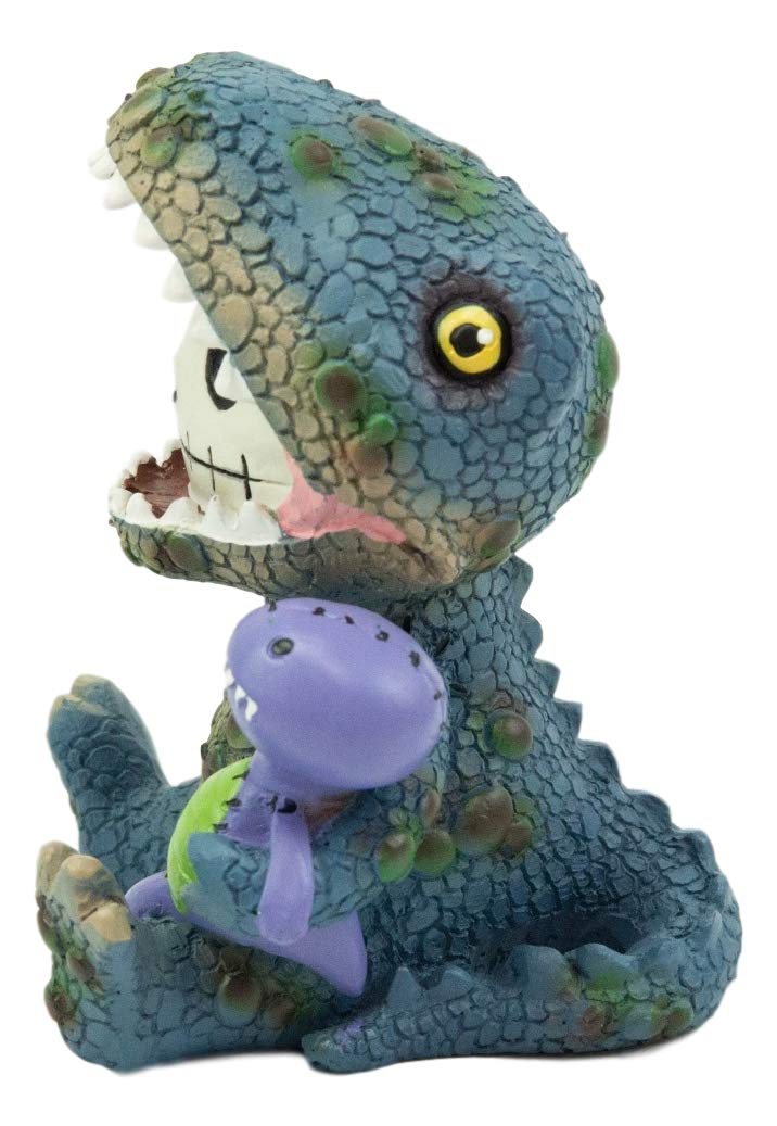 Ebros Larger Furry Bones Rex The Tyrannosaurus And Purple Dinosaur Doll Voodoo Skeleton Figurine 4' Tall Collectible Furrybones Skulls Skeletons In Halloween Costume Statue