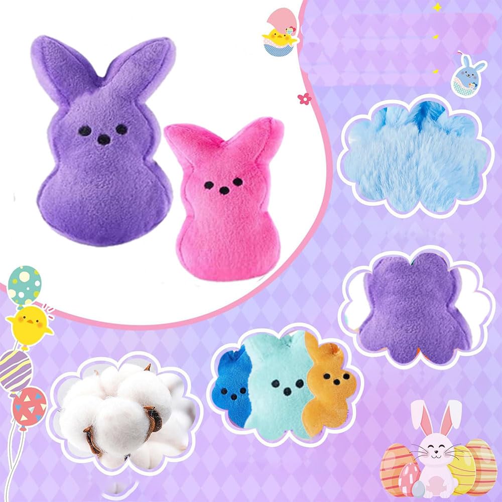 6523341 12Pcs Easter Bunny Plush Toys Decorations Cute Animal Bunny Stuffed Doll Easter Basket Stuffers Gift For Kids,Rabbits An