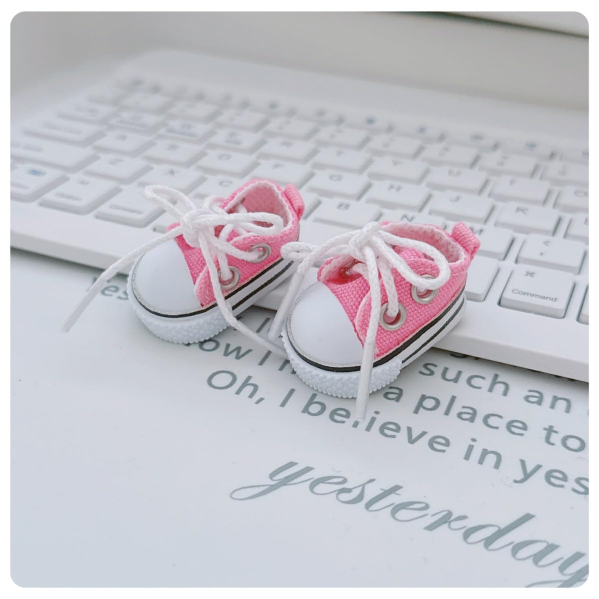 2025 New Version Doll Shoes 1 Pair enhanced Pink Canvas Shoes Perfect Match for bubu Clothes Shoes for 15&17cm Doll Accessories