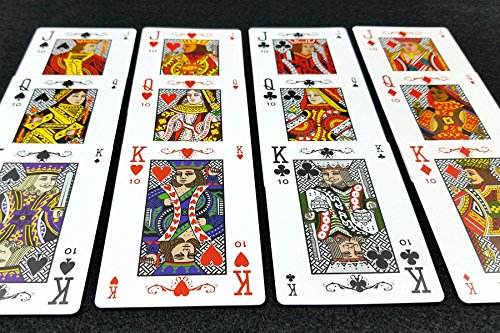 Canasta Clásico Playing Card Double Deck Set - Deluxe Edition 5 - Includes 2 Single Deck Of Cards That Show Point Values To Help Keep Score