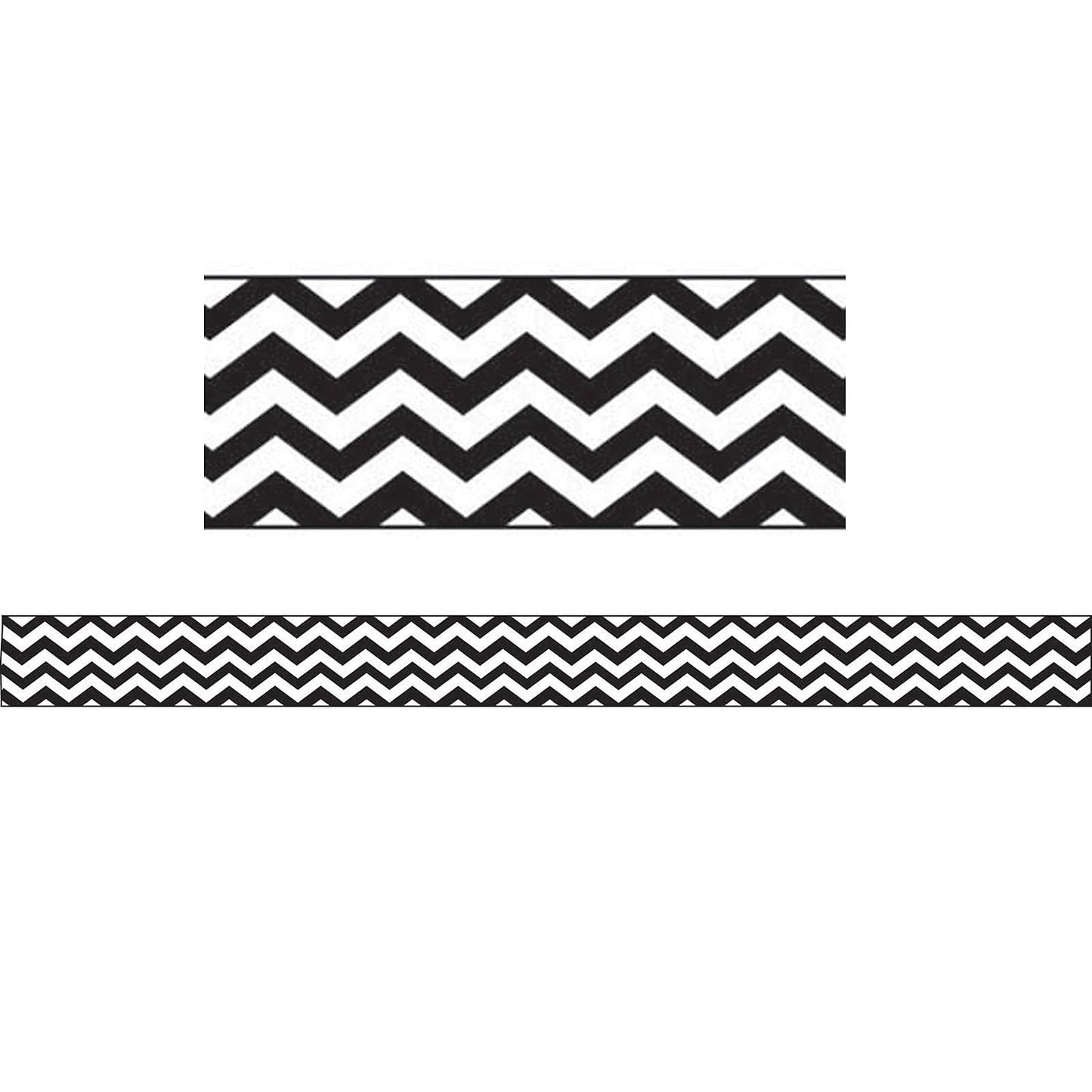Ashley 3/4-inch x 12-inch Magnetic Magi-Strips, Black Chevron, 12/Pack (ASH11014)