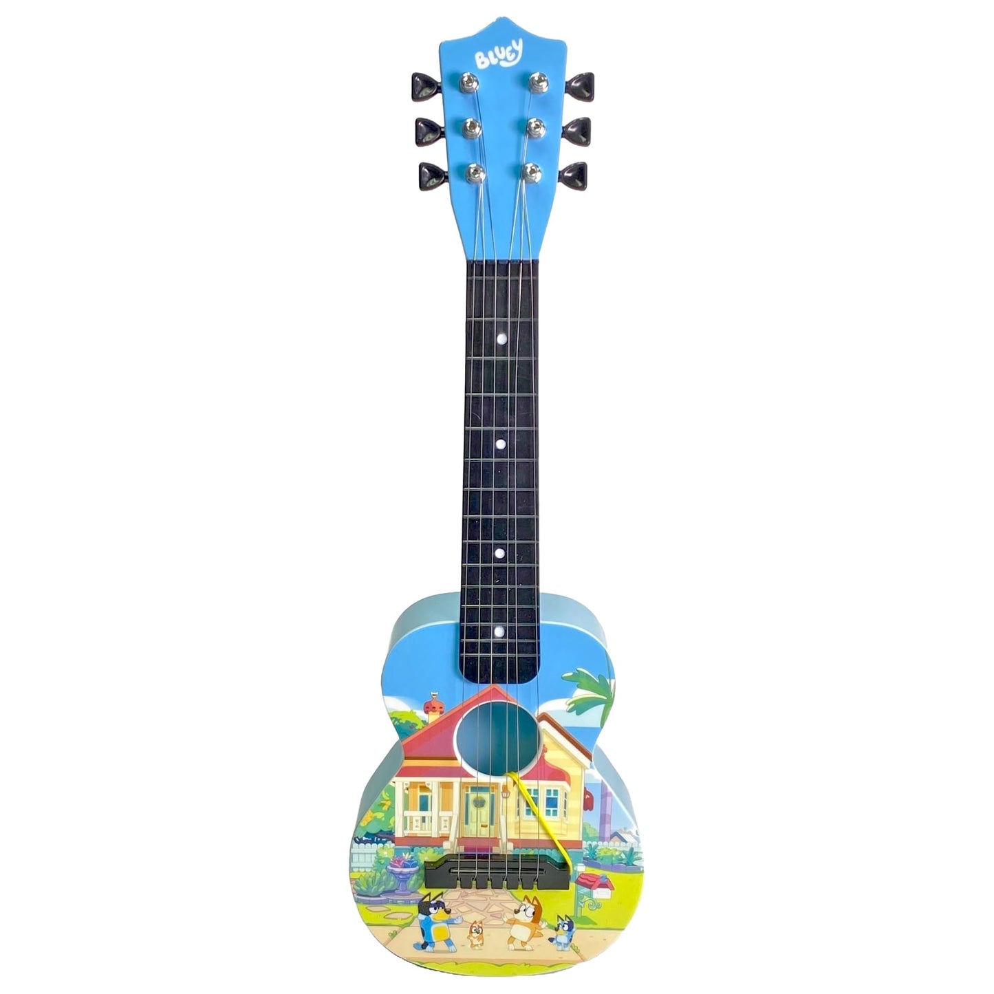 Bluey 21 Kids Guitar - Small Plastic Portable Learn to Play Guitar Musical Education Learning Toy for Toddlers and Preschoolers