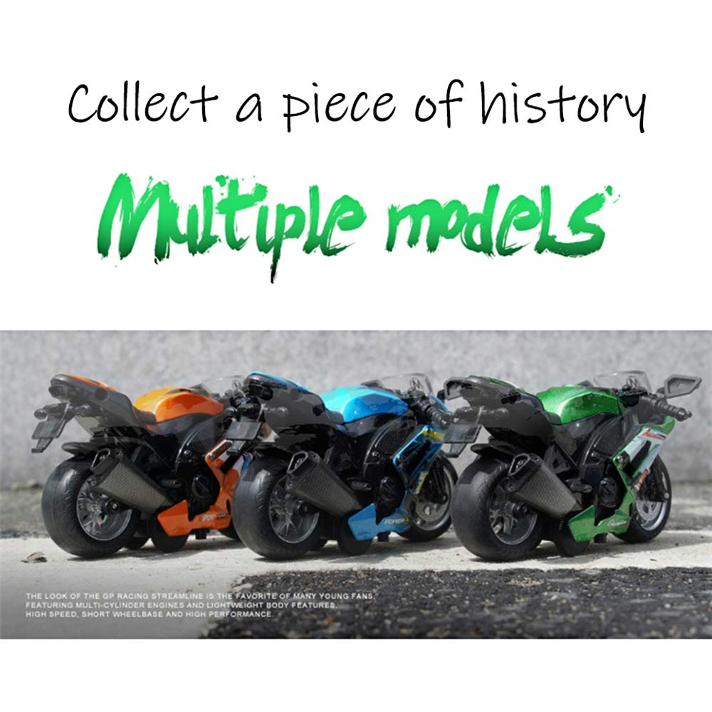 Gilumza Pull Back Motorcycle Toys, Tiny Gift With Music Lighting, Race Motorcycles Toy For Boys Kids Age 3 4 5 6 7 8 Year Old (B