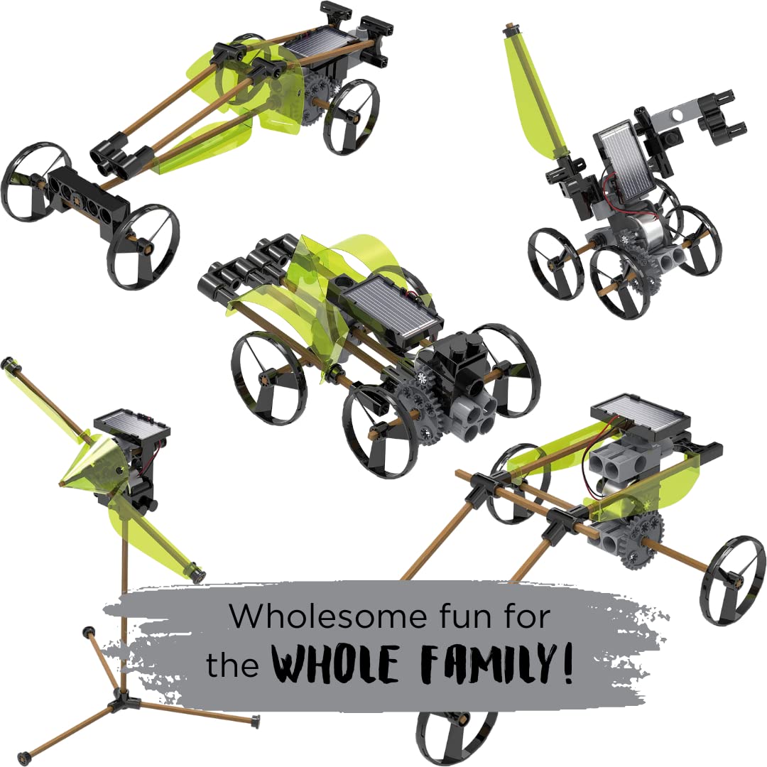 Thames & Kosmos Solar-Powered Rovers Stem Experiment Kit | Build 5 Vehicles & Devices Powered By The Sun | Solar Energy Actvities For Ages 8+