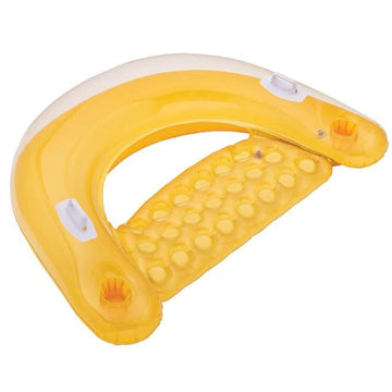 Intex 58859EP Sit 'N Float Inflatable Colorful Floating Tube Loungers with Backrest and Cup Holders for Pool Lake and Rivers 4 Pack (Colors Vary)