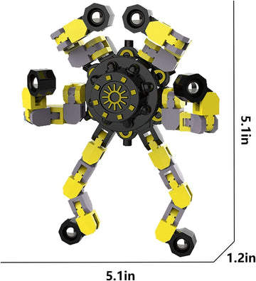 12 Pcs Deformable Robot Fidget Spinners Toys For Party Favor, Transformable Fingertip Spinner For Classroom Prizes, Christmas Va