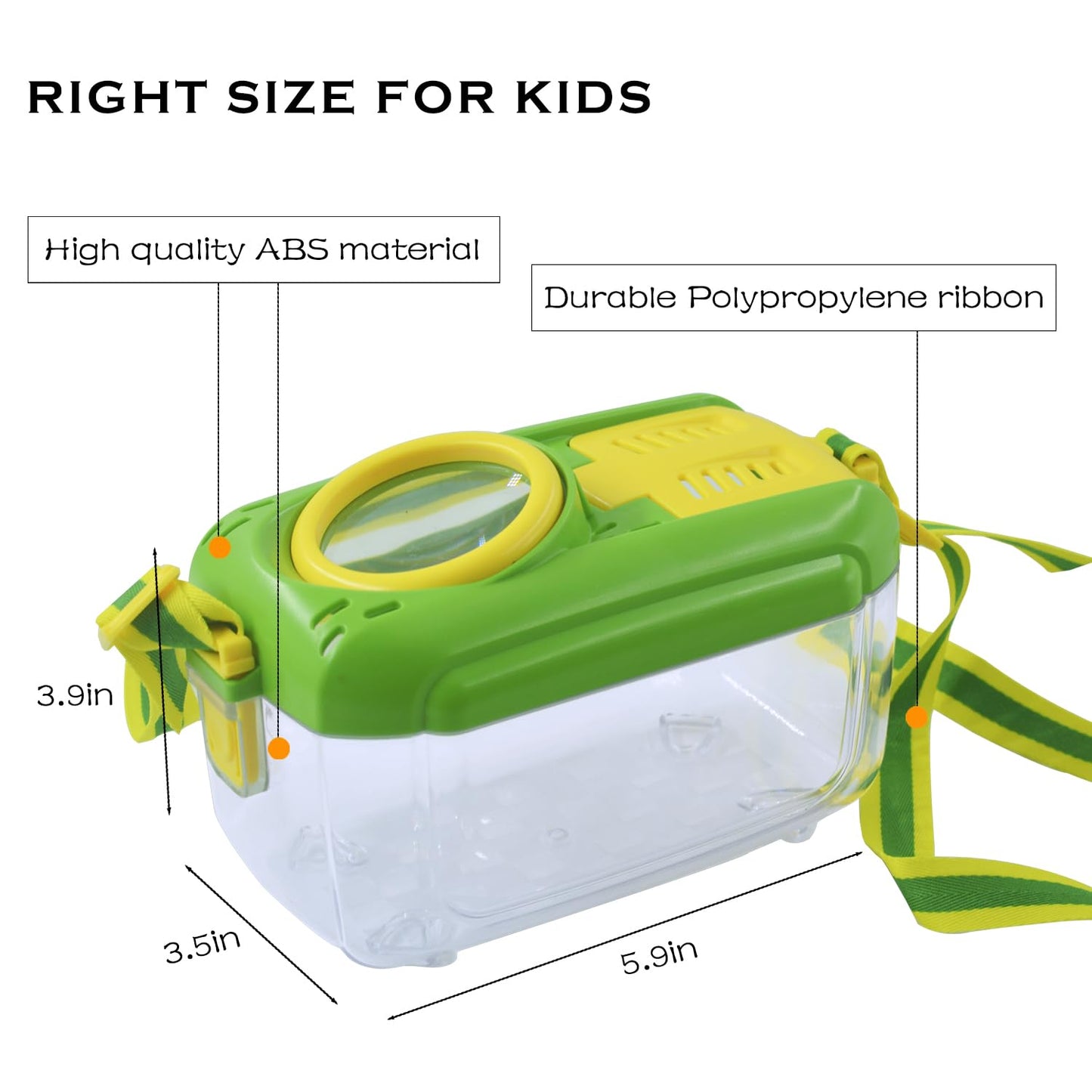 Pomiku Bug Collection Box With Magnifying Glass For Kids, 2Pcs Bug Habitat For Boys And Girls Age 3 4 5 6 7 8, Green