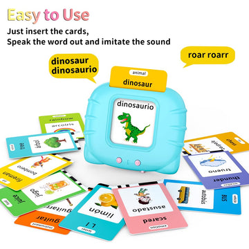 Eaever Spanish English Bilingual Learning Toys, Educational Abc Talking Flash Cards With 520 Sight Words, Autism Sensory Toys, T