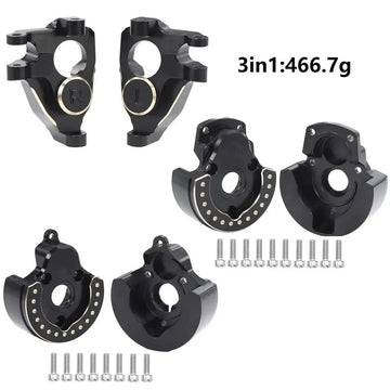 F10 Axle Brass Weights Steering Knuckles Front And Rear Portal Cover For 1/10 Rc Crawler Vanquish Vrd Vs4-10 Phoenix Lcg Upgrade