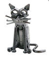The Handcrafted Recycled Metal Sitting Cat Figurine