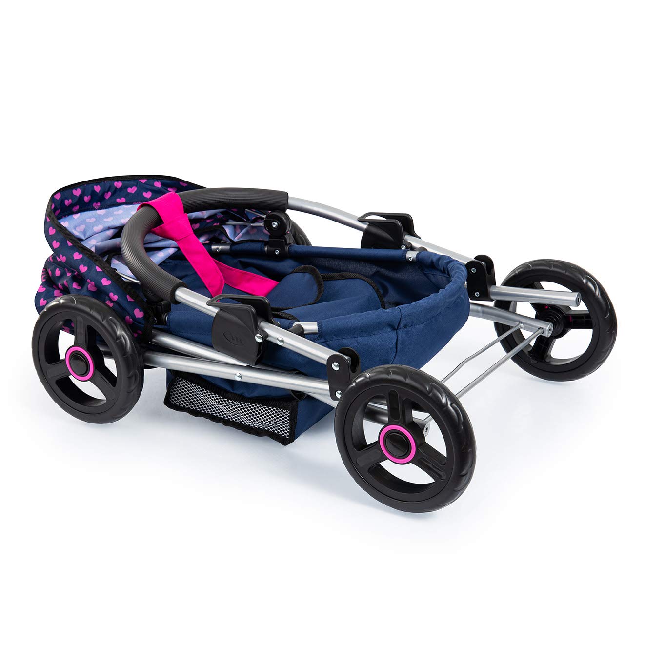 Bayer Dolls 4-In-1 Toy Baby Doll Pram Stroller Cosy Set - Dolls Up To 18'' (Blue/Purple)