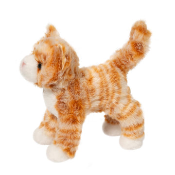 Douglas Orange Striped Plush Cat Stuffed Animal | 8" Tall | Cute Orange & White Design