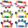 Laxmi Collection 6 Pcs Wooden Cartoon Bell Rattle Musical Toy For Kids Handheld Sound Toy With Jingle Bells, Early Learning, Bir