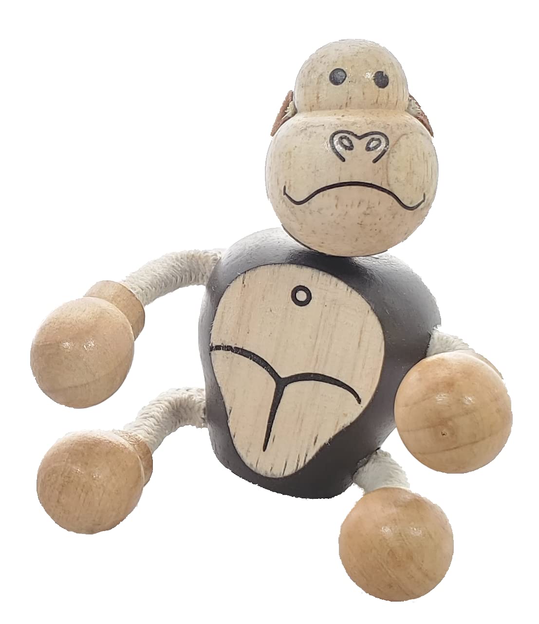 TEKOR Wooden Bendable Jungle Animal Toys (Set of 4) | Ages 3 & Up | Early Education Toy Animals for Kids | Elephant, Zebra, Hipp