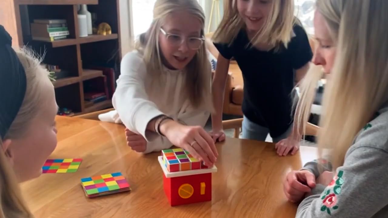 Roo Games Kaboom Blocks - Fast-Paced Matching And Building Game - For Ages 7+ - Board Game For Kids - Match And Build The Patter
